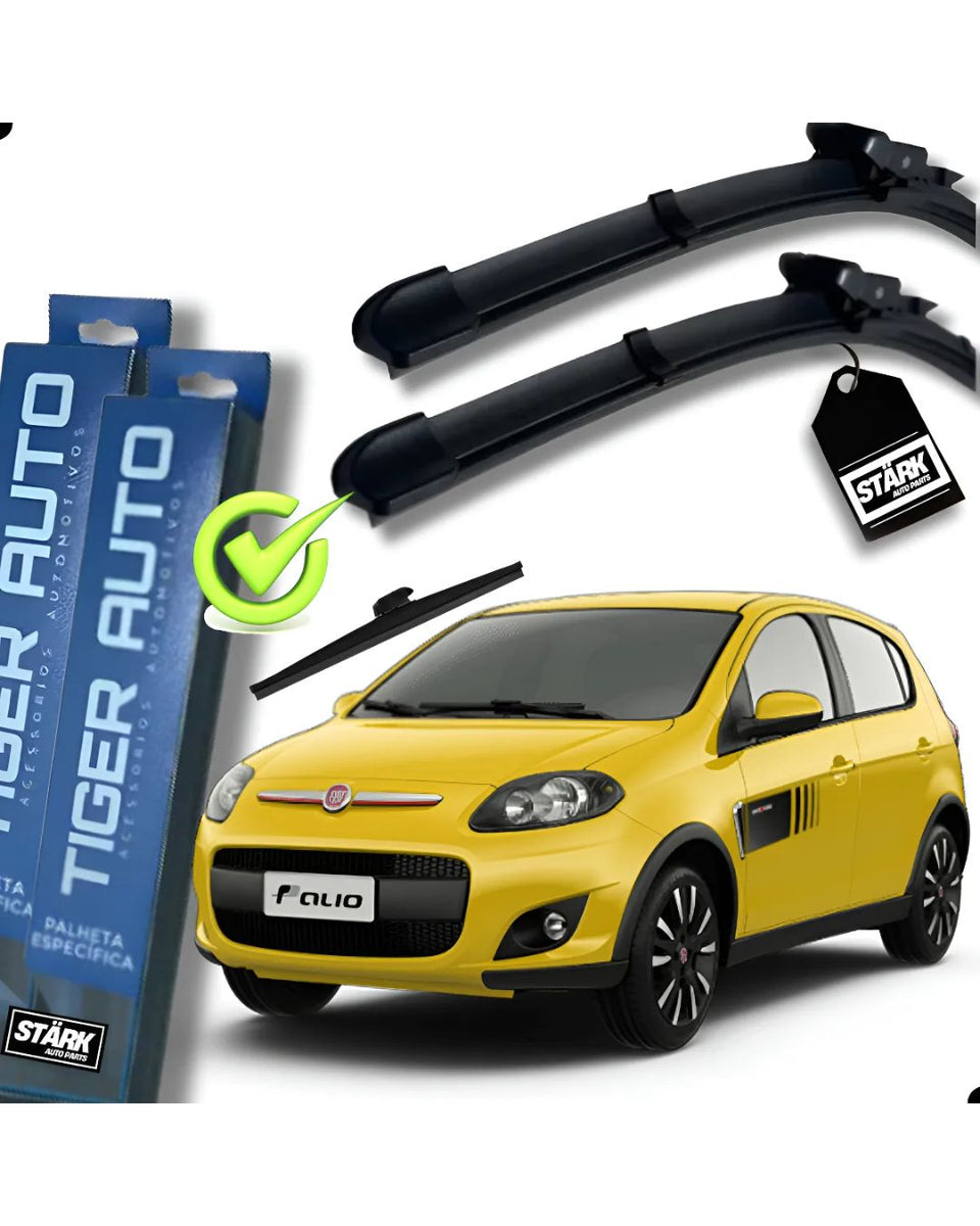 Jogo 3 Palhetas Limpador Parabrisa Palio Evo G5 2012 Á 2018