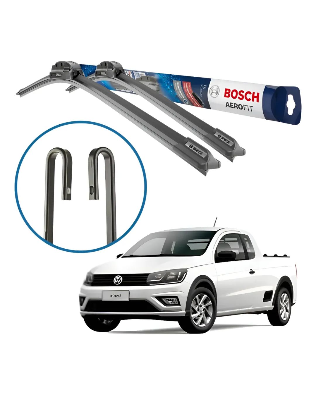 Par Palheta Original Bosch Vw Nova Saveiro G5 G6 2009 A 2018 Bosch Gancho