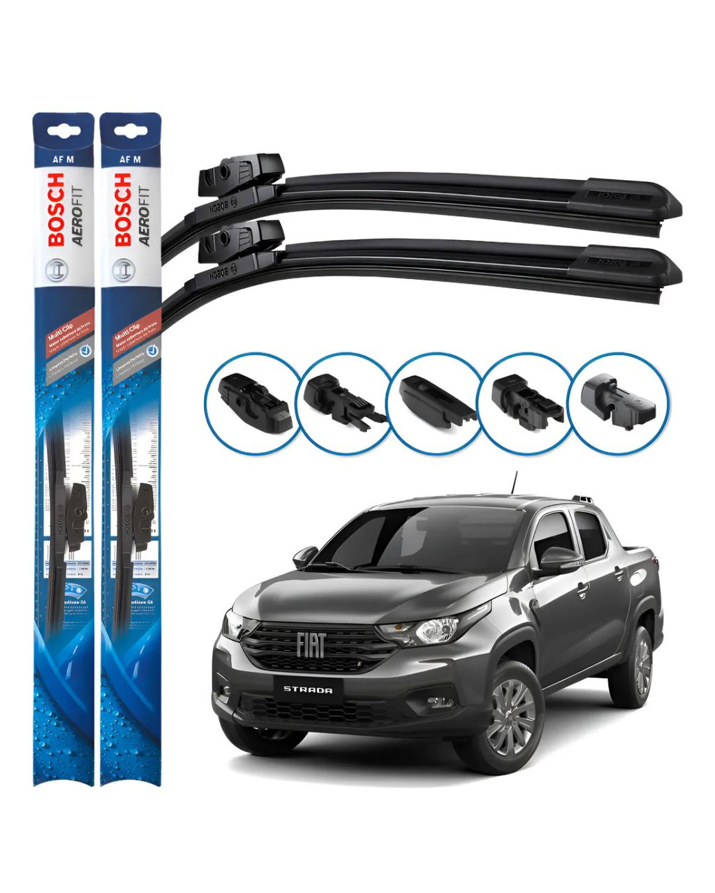 Palheta Do Parabrisa Bosch Multiclip Fiat Strada 2020 A 2024
