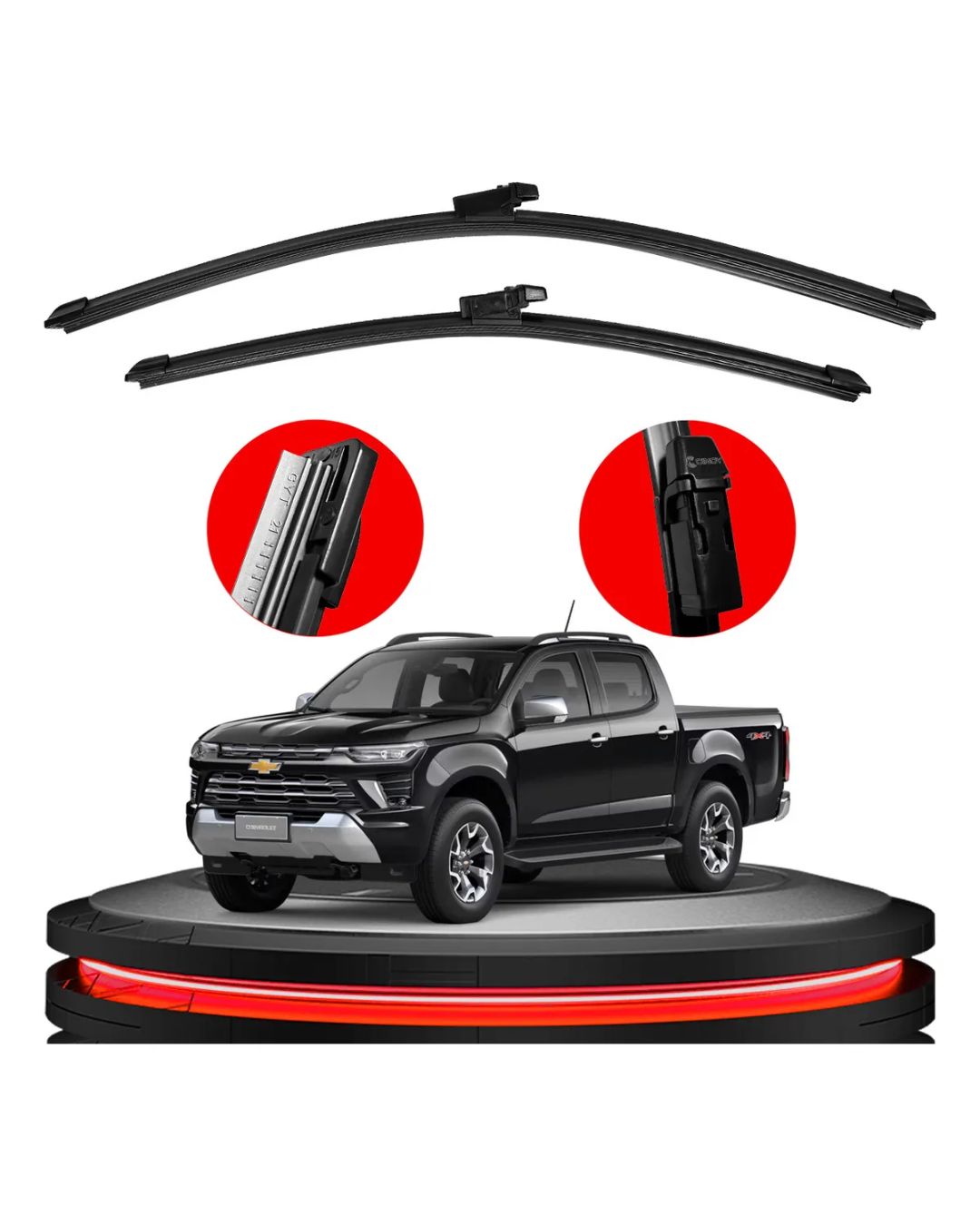 Palheta Siliconada Cinoy S10 12 / Trailblazer 13 Dianteira