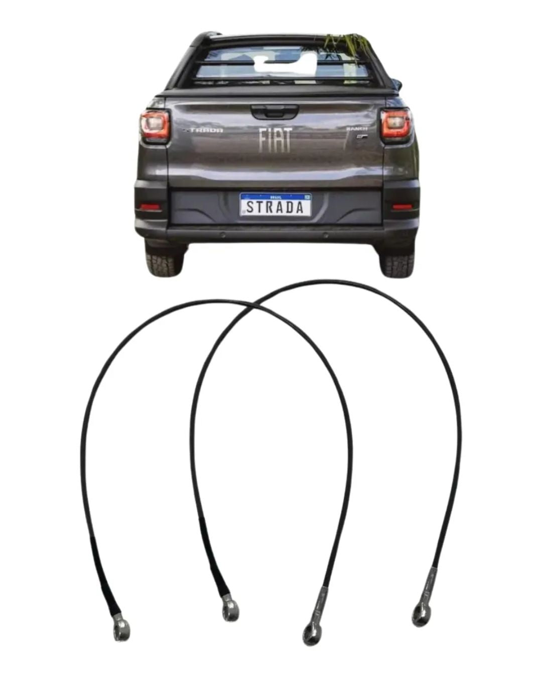 Par Cabo Aço Tampa Caçamba Strada G6 2020 2021 2022 2023