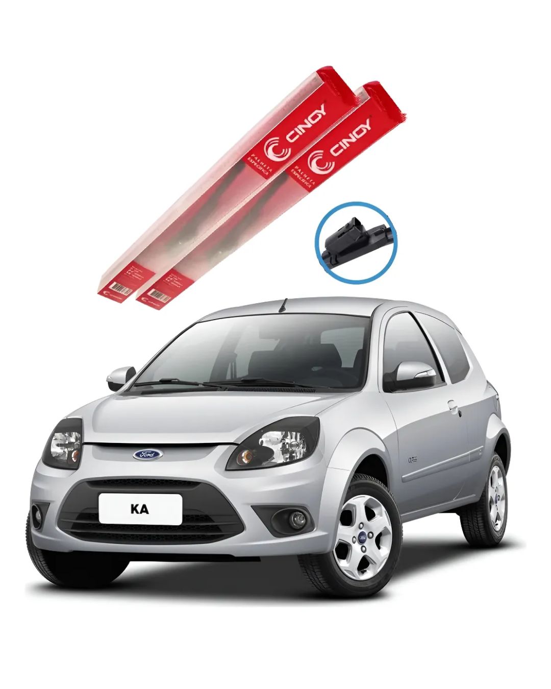 Par Palheta Limpador Parabrisa Ford Ka 2010 2011 2012 2013 Preto