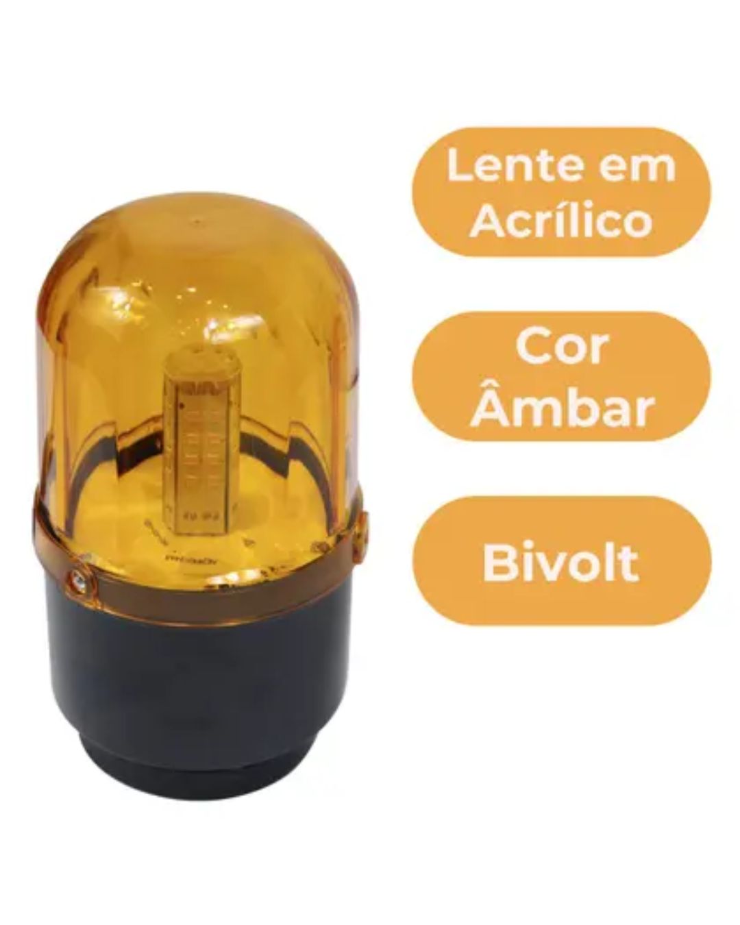 Giroflex Luz Emergência Led Giroled Universal 12v 24v Âmbar