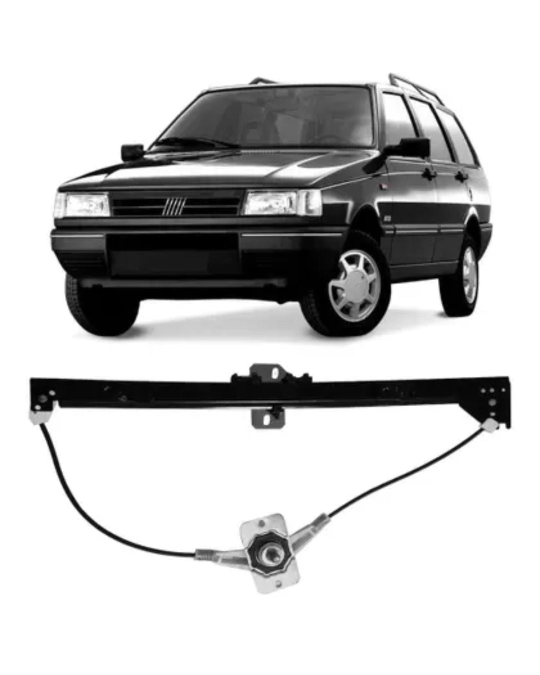 Maquina Vidro Manual Sem Motor Elba Fiorino 4 Portas LE