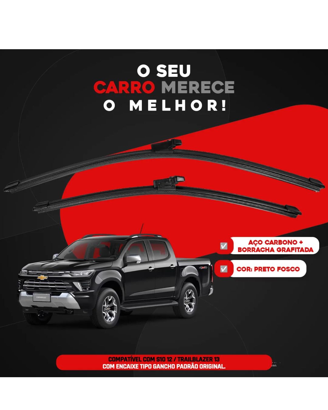 Palheta Siliconada Cinoy S10 12 / Trailblazer 13 Dianteira