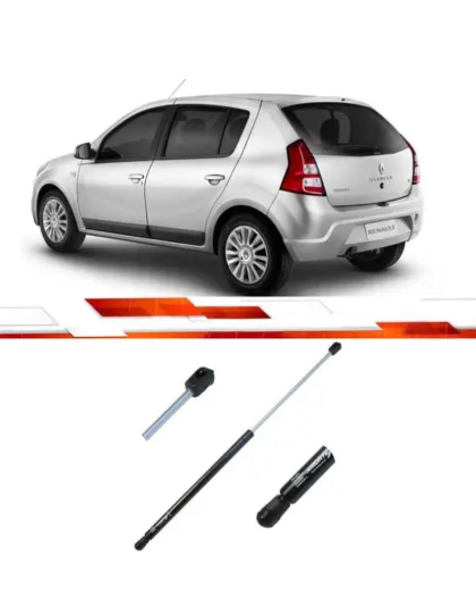 Amortecedor Mola Gas Tampa Traseira Fox Crossfox 2003 Em Diante Sandero G2 Até 2014 Com Ou Sem Limpador traseira Comp 467mm Curso 195mm Carga 37KGF - UNIVERSAL AUTOMOTIVE